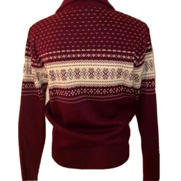Steffner Sweater Womens Pure Wool Made In Austria Full Zipper Red Maroon - Picture 2 of 13